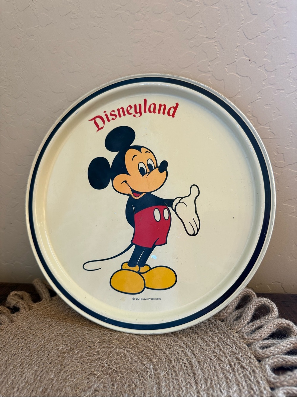 Vintage Disneyland Mickey Mouse Metal Serving Tray | 1970s Walt Disney